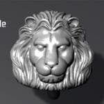gold ring for men lion face  free3dfile.com