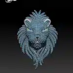 Pendant Lion Face from free3dfile.com