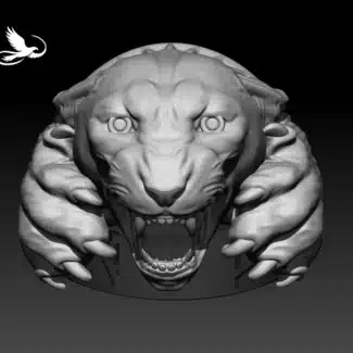 gold ring for men Tiger face